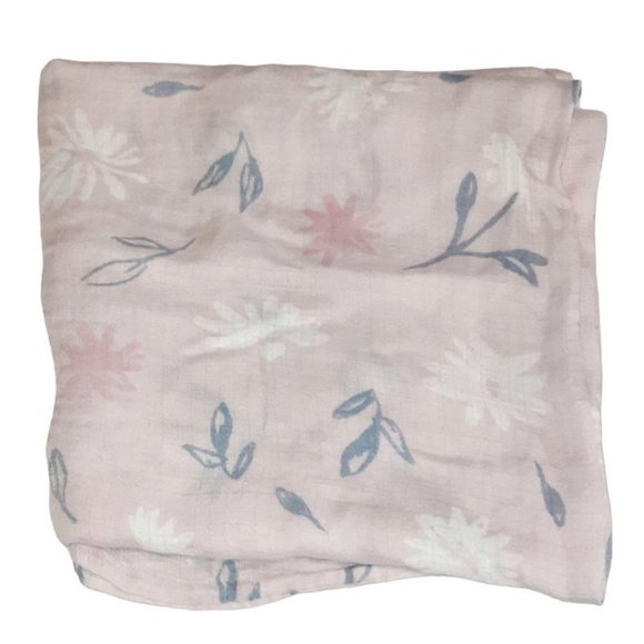 Aden + Anais Floral Pink Muslin Swaddle Baby Blanket 46" X 43" - Picture 1 of 3